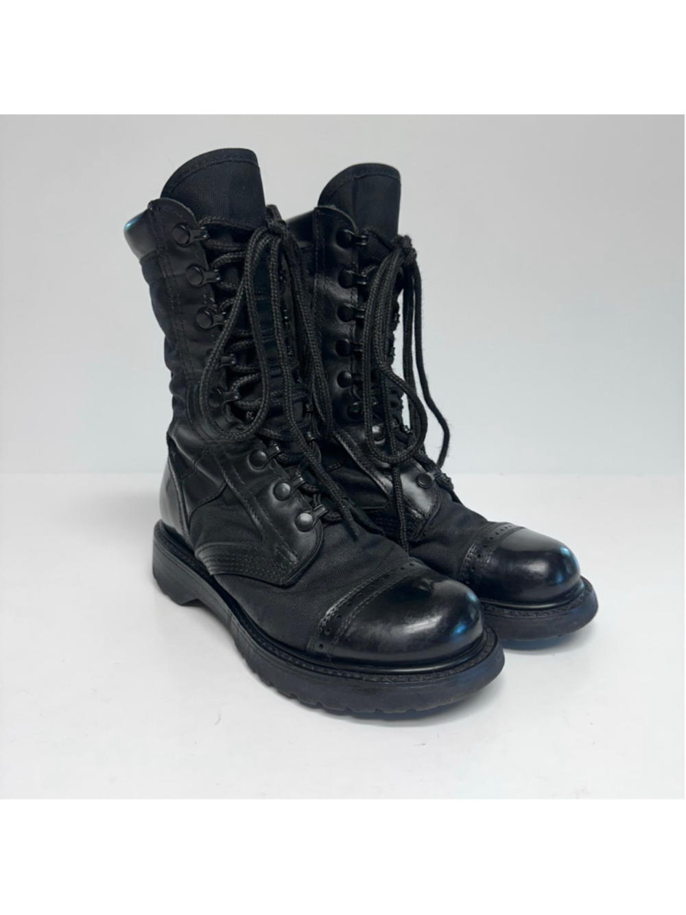 Vintage Corcoran USA Combat Boots Black Leather Marauder Womens 7.5 Mens 5.5